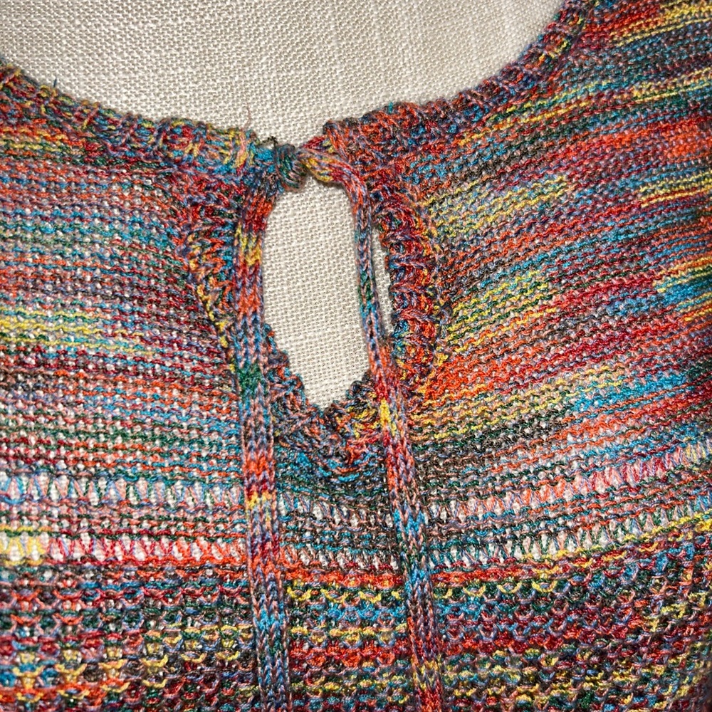 United States Sweaters - Women’s medium lovely 3/4 sleeve mulit-color sweater. - Picture 4 of 11